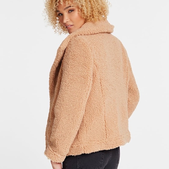 NEW GUESS Faux Fur Women's Jacket SZ M - Picture 2 of 9